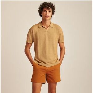 Bonobos men’s Short-Sleeve super fine linen top in cream.